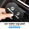OOYR4 Carbon Fiber Car Coaster Water Cup Mat Drink Anti-slip Pad For BMW M Performance Alpina M3 M5 M6 X1 X3 X4 X5 G20