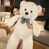 Bear Oversized Teddy Plush Toy With Checkered Bow Decoration For Kids Gift