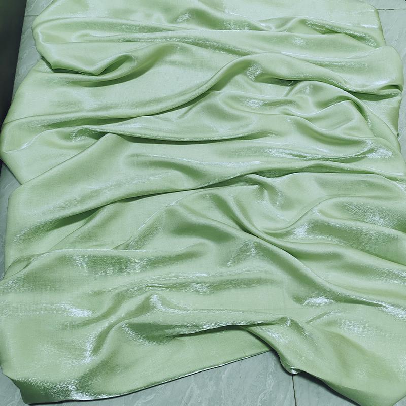 1M Glossy Silk Gradient Fabric Polyester Holographic Gradient Shiny Fabric For Diy Sewing Hanfu Dress Tablecloth Background