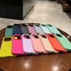 Liquid Silicone Case For iPhone 16 15 14 13 12 11 Pro Max Shockproof Soft Back Protection Cover For 16 series Phone Accessories
