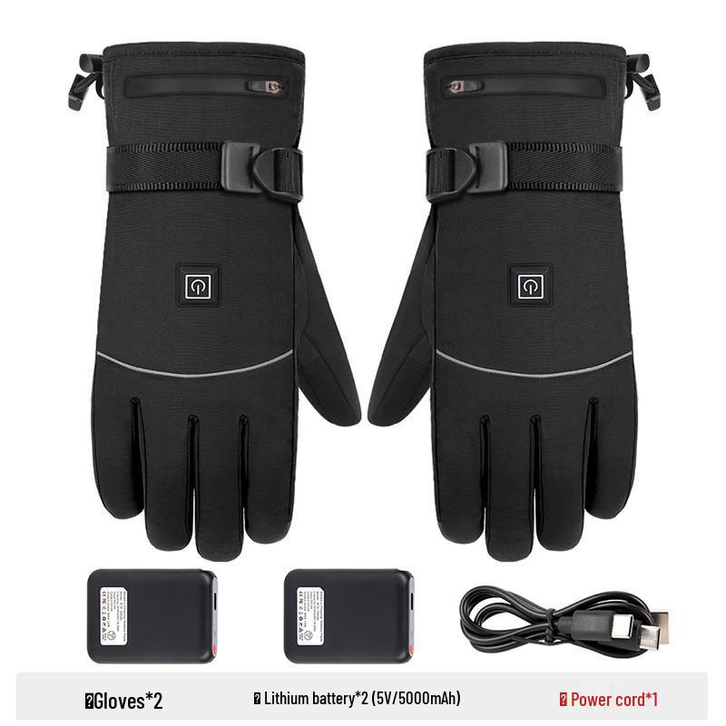 Touchscreen Heated Winter Riding Gloves: Windproof, Waterproof, Warm for Skiing & Motorcycling.