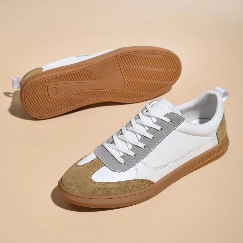 Fashion Luxury Brand Men's Casual Shoes Black Sneakers Genuine Leather Comforthable Mens Casual Shoes Tenis Masculino Outdoor Footwear