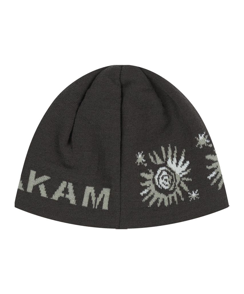 AAKAM Small Sun Jacquard Beanie (Brown)