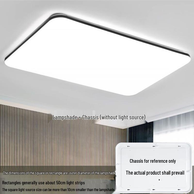 Acrylic Square and Round Ceiling Light Shade with Chassis, No Fixture Included, Free Shipping