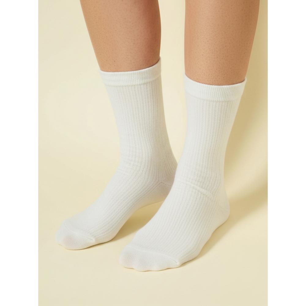 Daiso Kikiya Socks See Through Pattern Long Sock Ivory