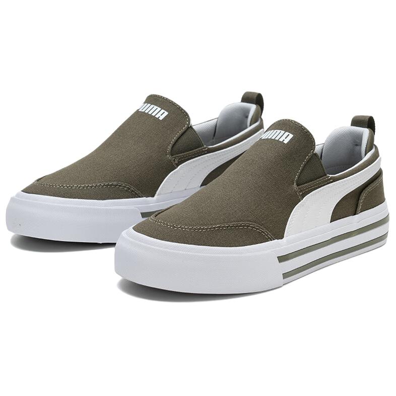 New PUMA Court Classic Vulc Low Top Skateboard Shoes Unisex Army Green 400216-03