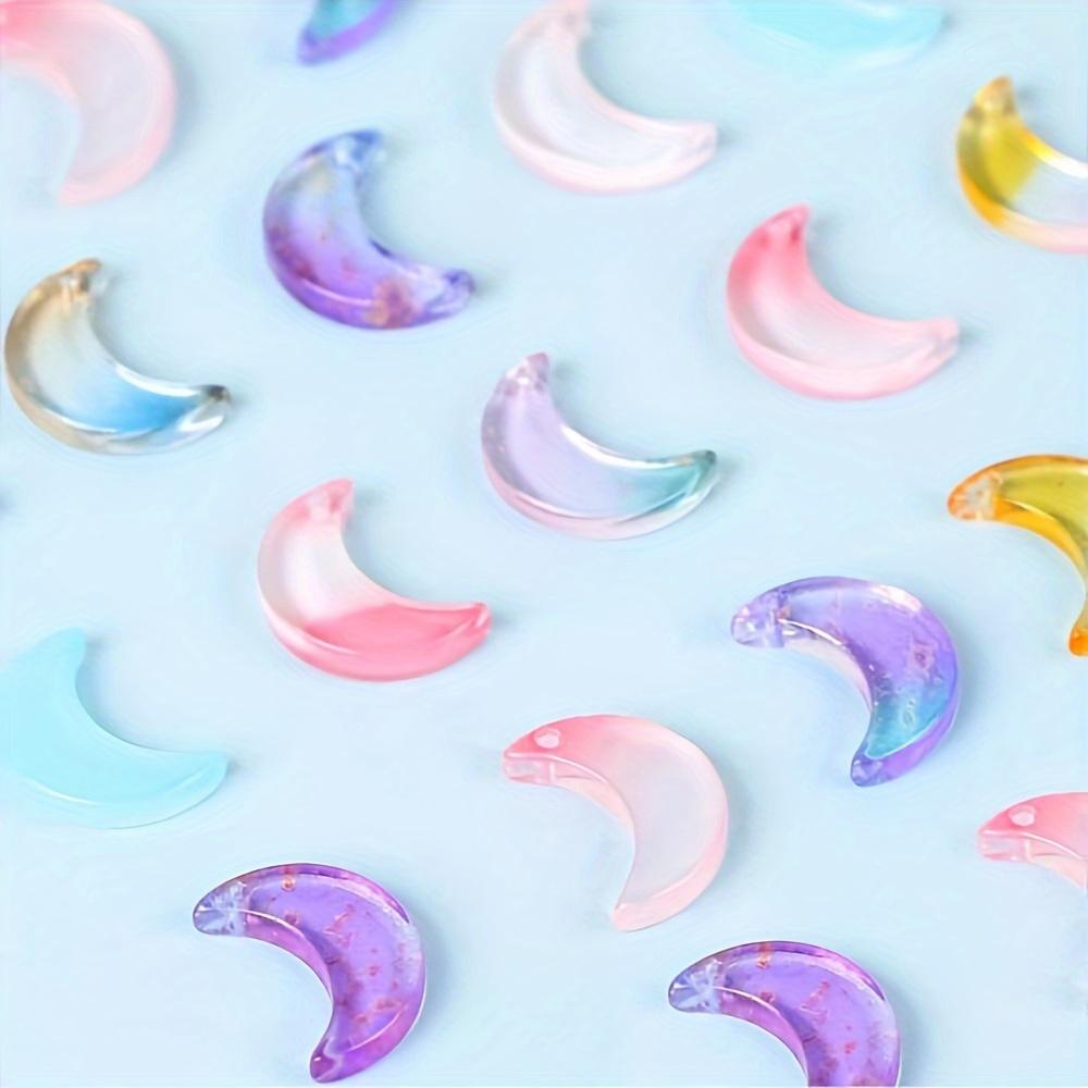 20/50/100 buc culoare aleatorie DIY material sticlă în formă de lună brățară colier cercei breloc pandantiv breloc