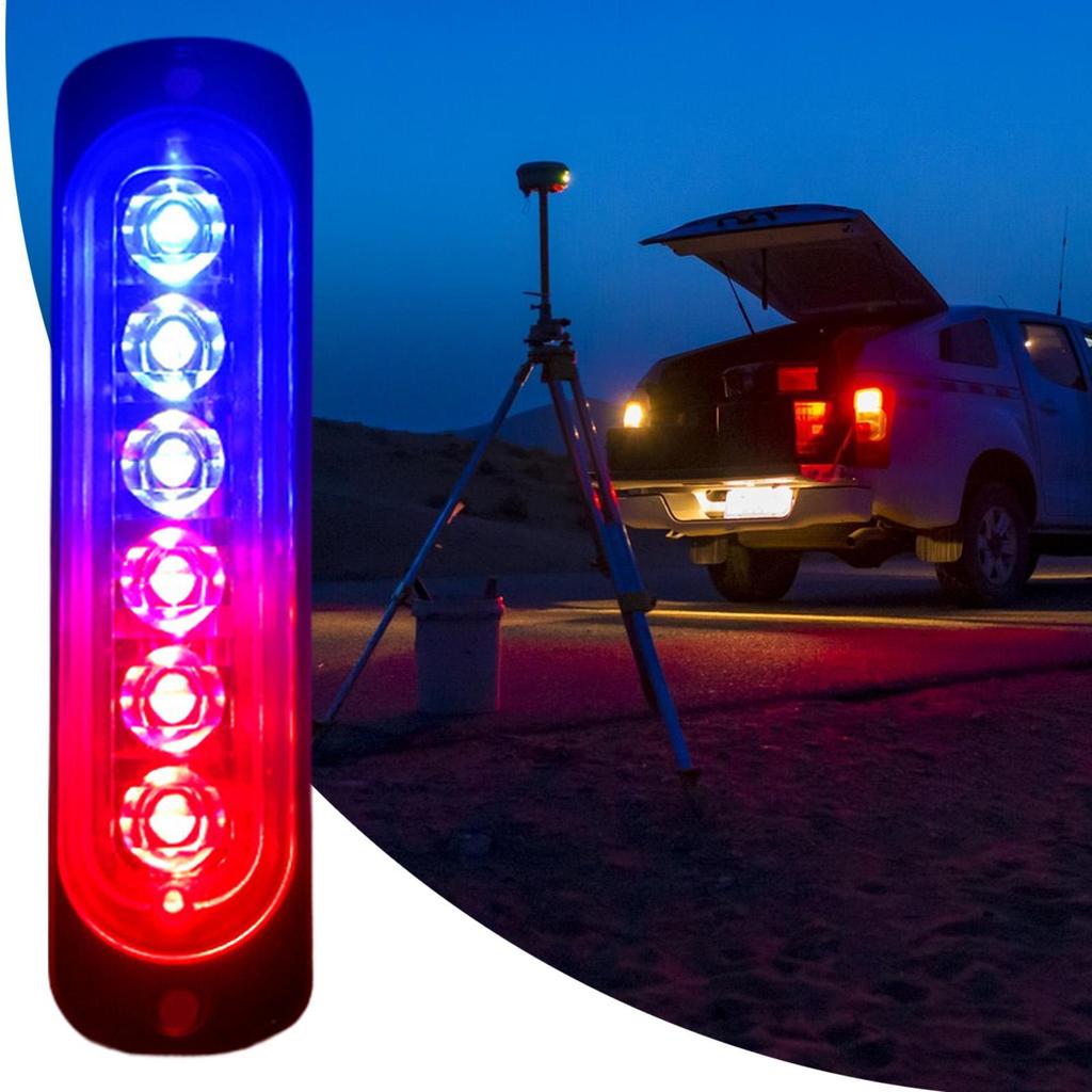 Strobe Lights For Car 6-LED Truck Strobe Lights Automotive Auxiliary Parts For Ambulance Fleet Road Boat Motorcycle Highway