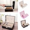 With Lock Leather Jewelry Organizer PU Leather Jewelry Display Case  Home and Travel
