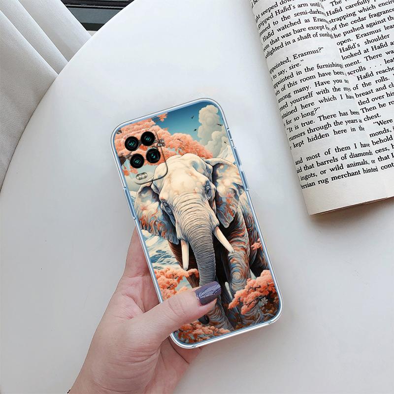 RP5 Animal Elephant Transparent Case for LG K22 K30 K40 K40S K41 K42 K50 K50S K51 K51S K52 K61 K62 K71 K92 Q60 Q61 V40 V50 V60