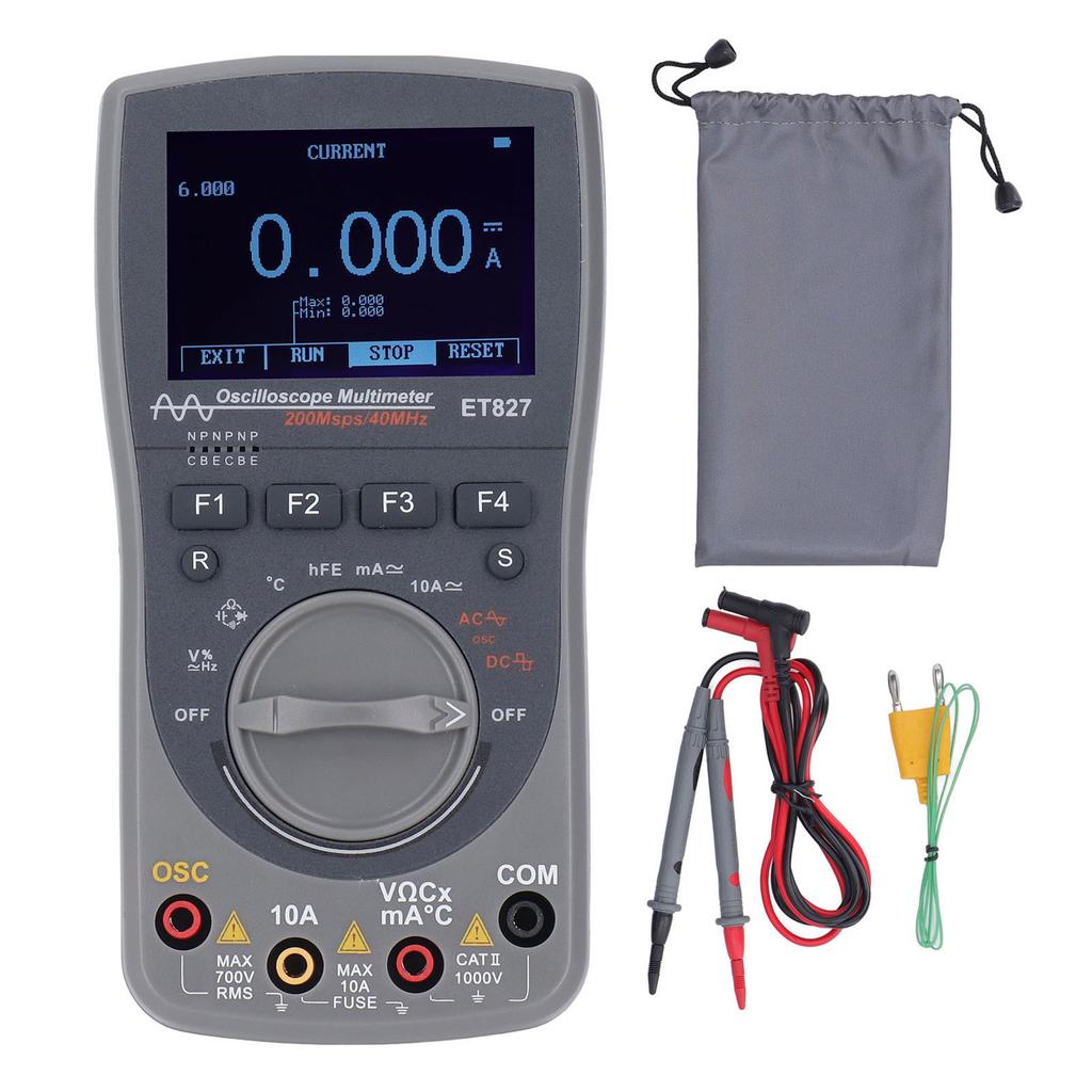 40MHz Oscilloscope Multimeter Waveform Automatic Mode 200Msps Sampling Rate Multimeter
