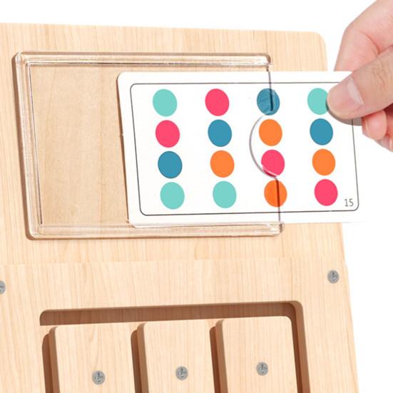Four Color Chess Puzzle Game Fine Motor Skills Color Logical Thinking Training Colorful Puzzle Matching Board Game Toddlers Boys Girls Educational Toy