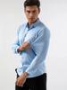 Men Long Sleeve Stretch Dress Shirt Slim Fit Solid Black Wrinkle Free Business Casual Top