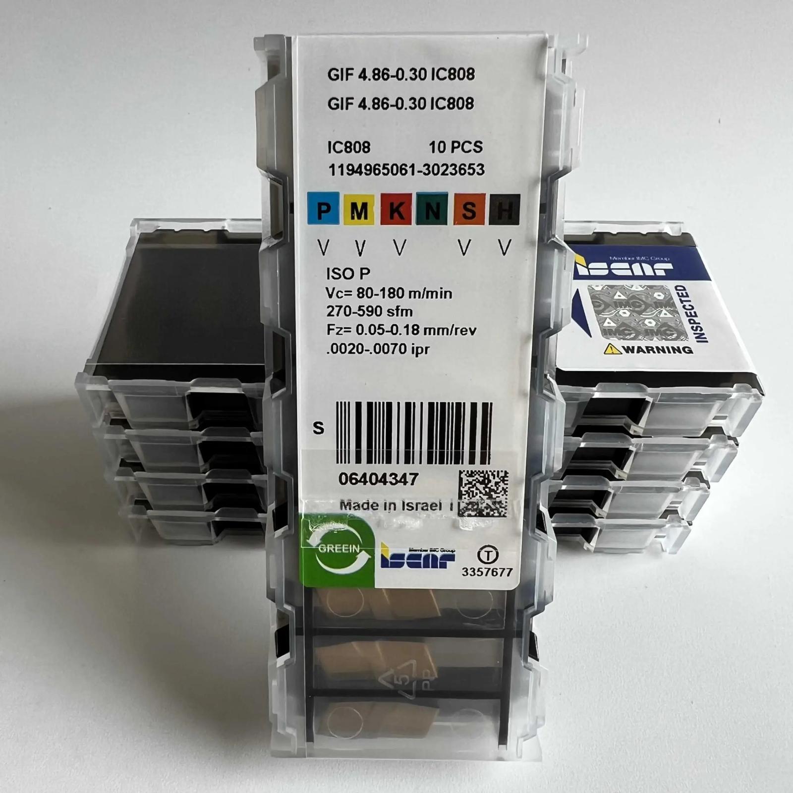 

ISCAR / GIF4.86-0.30 IC808 /Industrial indexable Carbide Inserts 10 PCS