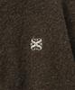 Seteo (W) Crop Half Neck Fleece Knit Zip-Up Brown