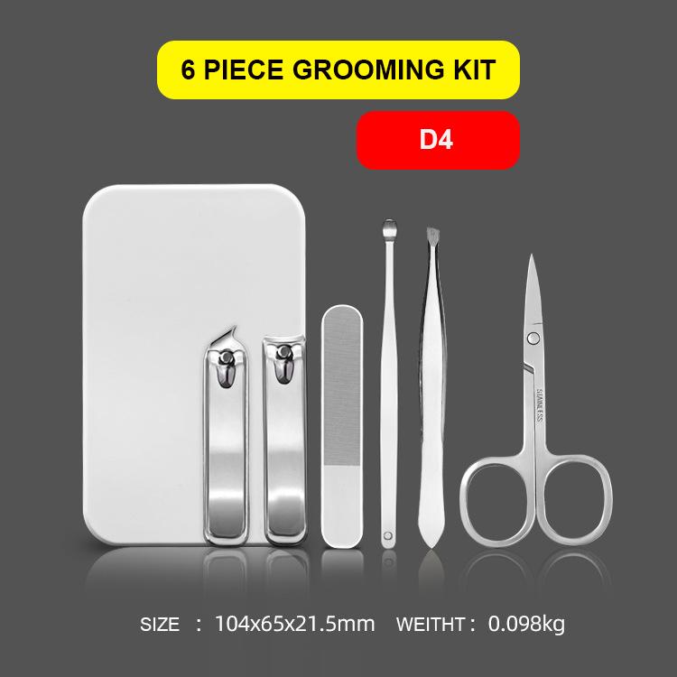 Manicure & Pedicure Set with Stainless Steel Toe Nail Clipper & File Grooming Kit Custom Logo and Package Gift