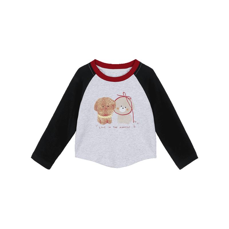 LUSON Baby Girl Long Sleeve Raglan T-Shirt 2025 Autumn Collection 100