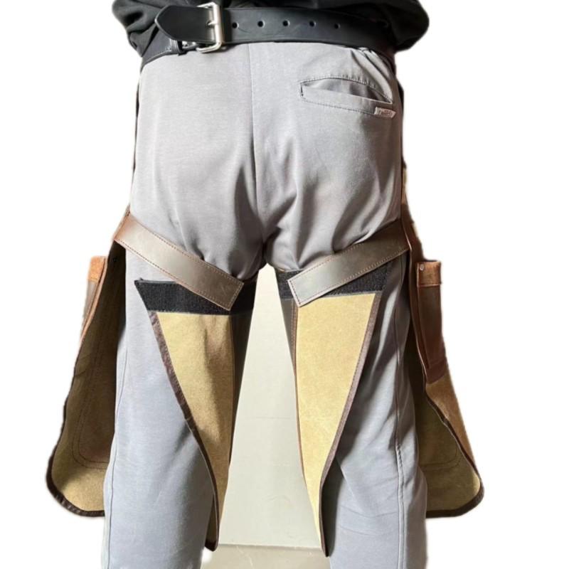 Pure Cowhide Horse Hoof Trimming Apron with Nail Shoe Protection