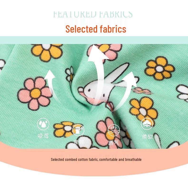 Autumn Girls' Cute Rabbit Pattern Elastic Leggings