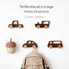 1pc/4pcs set of wooden car wall hanging hook, solid wood wall hook, punched fixed wall coat and hat hook Senior creative wall hanging car class