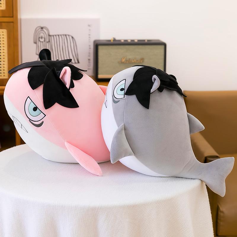 Cute Marine Animals Leo Shark Doll Plush Toy Children's Birthday Gift Fierce Great Shark Doll Throw Pillow
