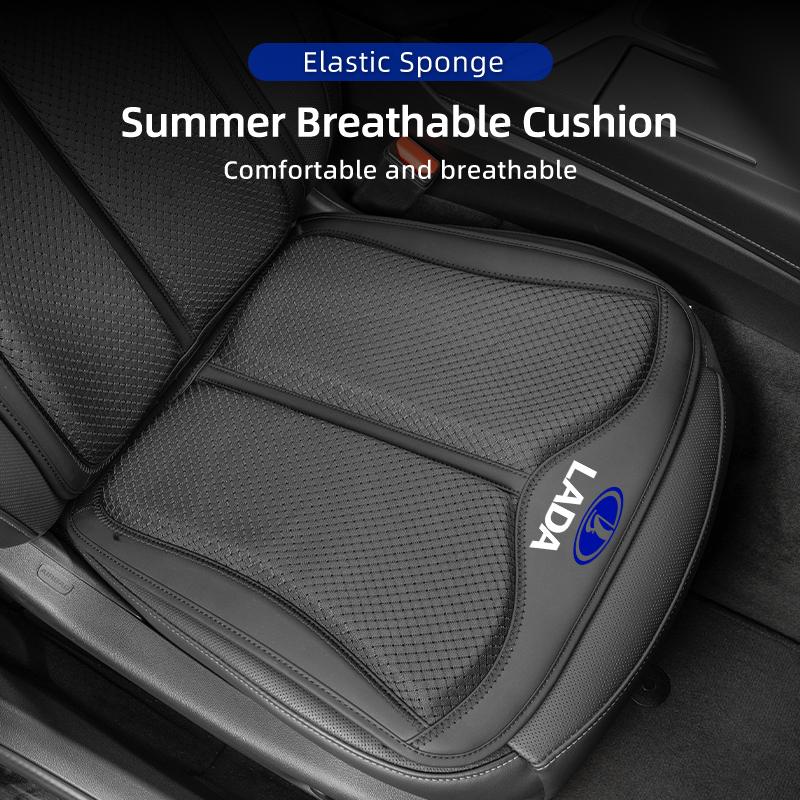 AHTFPU1 Car Seat Cover Front Rear Seat Ice Silk Cushion Pad Protective Mat For Lada Vesta Niva Samara Kalina Largus Priora Xray