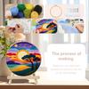 Funny DIY Wool Felting Embroidery Kit Felt With Pictur Ins Creative Flower Wool Needle Felt Set Home Decoration Art Craft