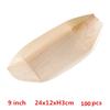 50 100pcs Natural bamboo Disposable Kayak sushi Wood Boat Salad Dessert Pine cake Boat Snack Bowl mat sushi plate tray onigiri