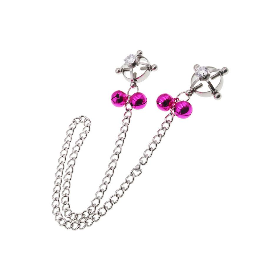 Nipple Clamp Sexy Chain with Diamond Crystal Decoration Adult Supplies Couple Passion Sex Tools Alternative Climax Bed