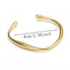 18K Gold-Plated Stainless Steel Geometric Open Bangle Bracelet