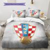 Croatia National Football Team Pattern Bedding Home Decoration Birthday Gift ( 1 Duvet Cover + 2 Pillowcase, Without Core),fan Merchandise.