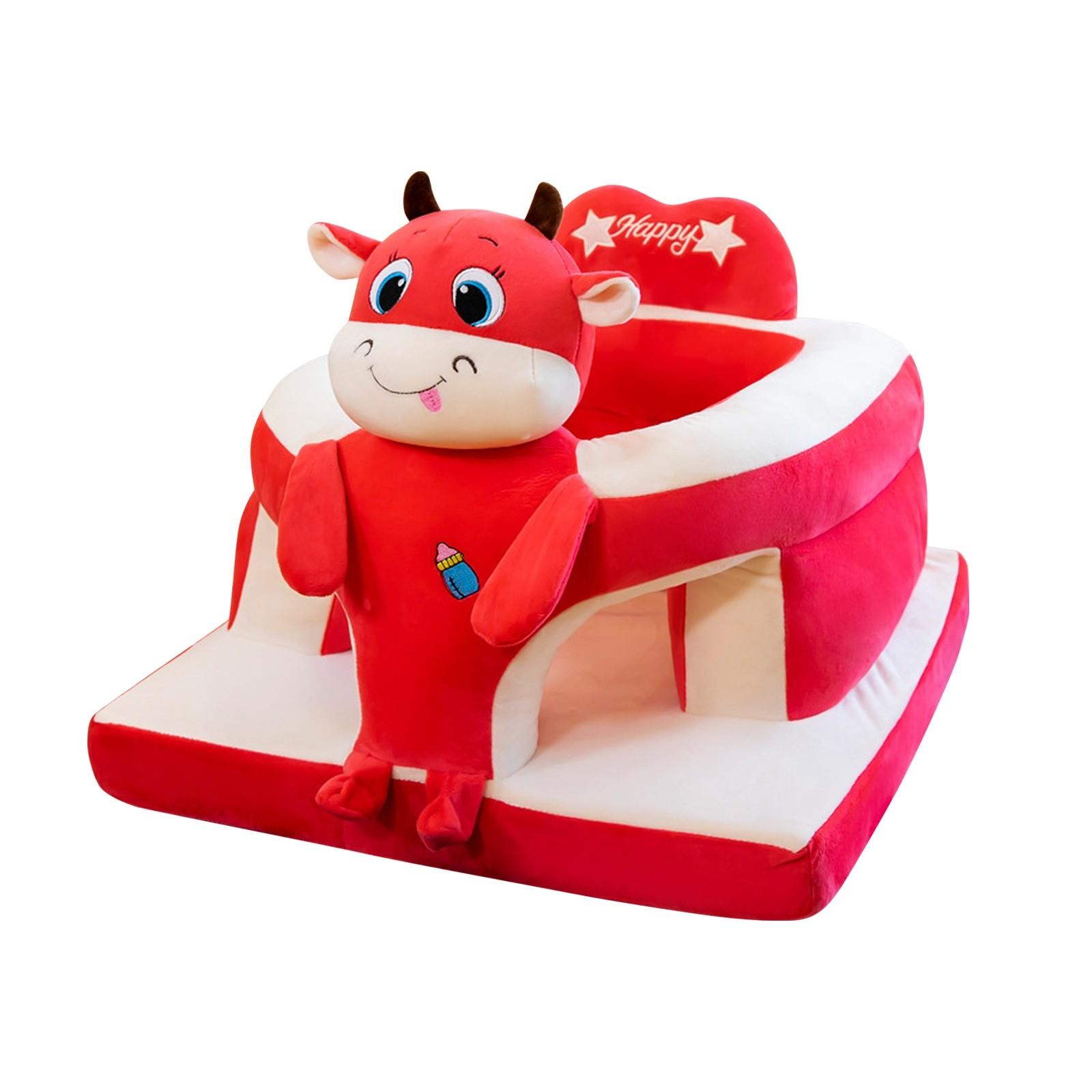 

Малыш учится сидеть на плюшевой игрушке Милый малыш учится сидеть на стуле, чтобы не скользить и не падать One Size