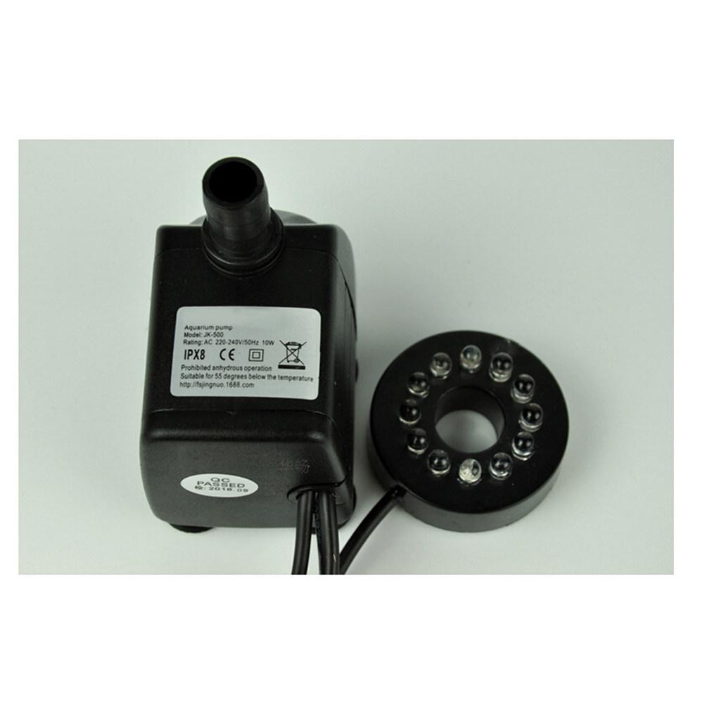 Powerful 25W Submersible Circulation Water Pump Low Noise Adjustable Flow LED Light for Fountains Aquarium Ponds