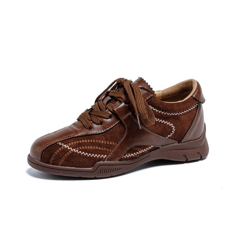 Maillard Style Retro Inner Height-increasing Boxing Shoes Women's Spring and Autumn New Outdoor Sports Style Casual Shoes