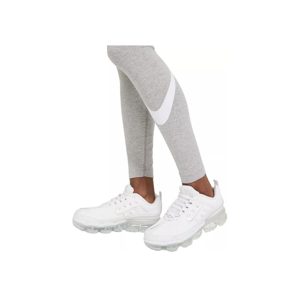 Nike Logo Print Mid-Rise Slim Fit Casual Pants Women Pants Gray CZ8530-063