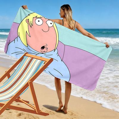Chris Griffin Print Beach Towel, Large Soft Quick Dry Towel for Beach Camping Swimming