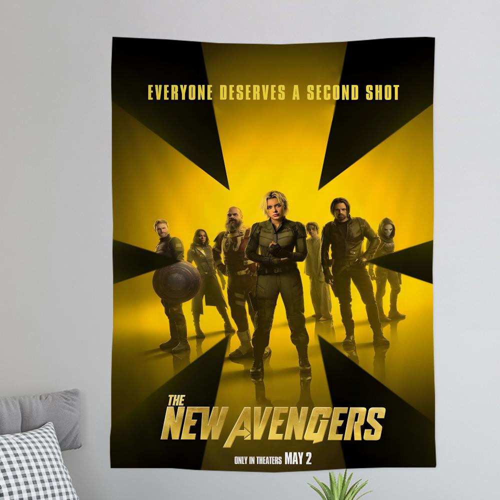 TThunderbolts 2025 Film Anime Wandteppich Wandbehang Dekoration Haushalt Wandbehang Heimdekoration