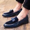 Scarpe in Pelle Sociali Yuppie Uomo Classiche Scarpe Eleganti da Matrimonio Uomo Scarpe Formali con Fiocco da Uomo Mocassini Slip-On Uomo