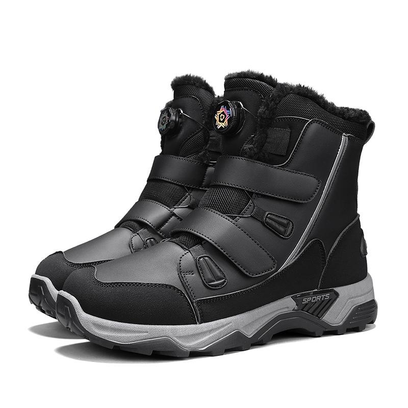 Men's Boots High Top Couple Snow Boots Plush Warm Large Size  Waterproof Anti Slip Platform Comfortable Men Shoes