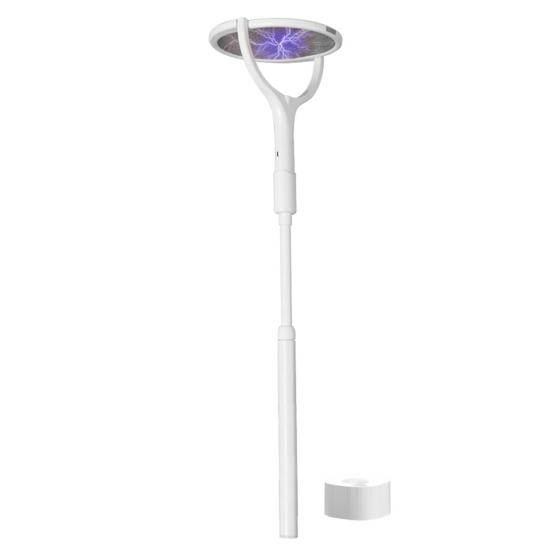 Rotating Head Electric Fly Swatter USB Rechargeable Adjustable 3500 Volt Indoor Outdoor Portable Handheld Standing Fly Zapper Racket
