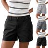 Damen Freizeit, Locker, Einfarbig, Ohne Taschen Shorts