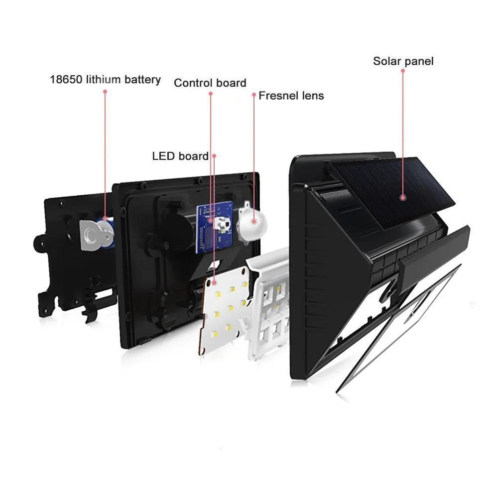 Outdoor Solar Light 20 LED 3 Light Modes Solar Flood Light with Motion Sensor Solar Wall Light for Patio Garden Fence