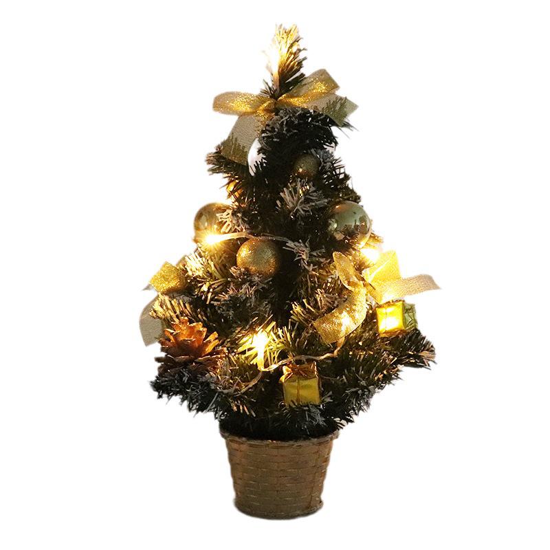 Mini Artificial Christmas Tree with Lights: 30cm/40cm Tabletop Decoration with Ornaments