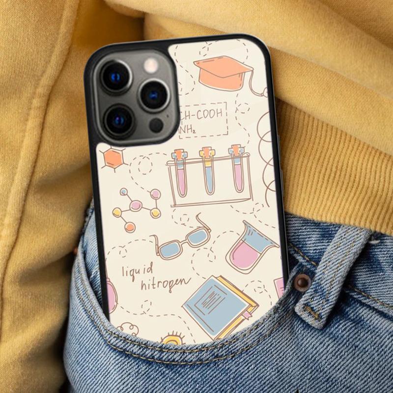 Fashion Biology Chemistry Soft Phone Case for iPhone 17 Air 16e Pro max 15 Pro 13 14 Plus 11 12 MagSafe Magnetic Coque