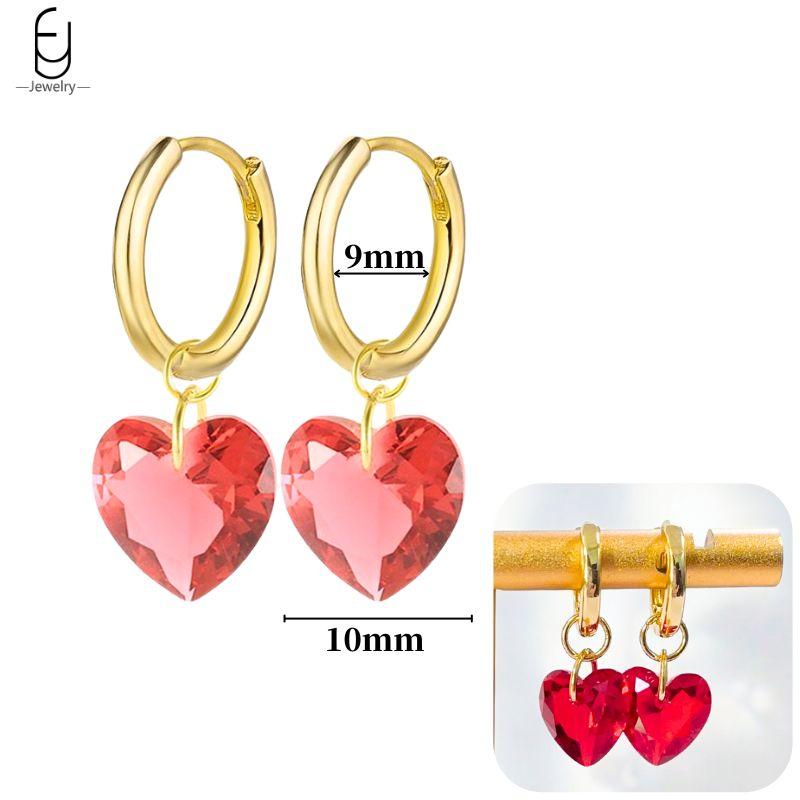 925 Silver Needle Cute Starfish/Shrimp Pendant Earrings Red Chili/ Star Enamel Gold Earrings For Women Fashion Jewelry
