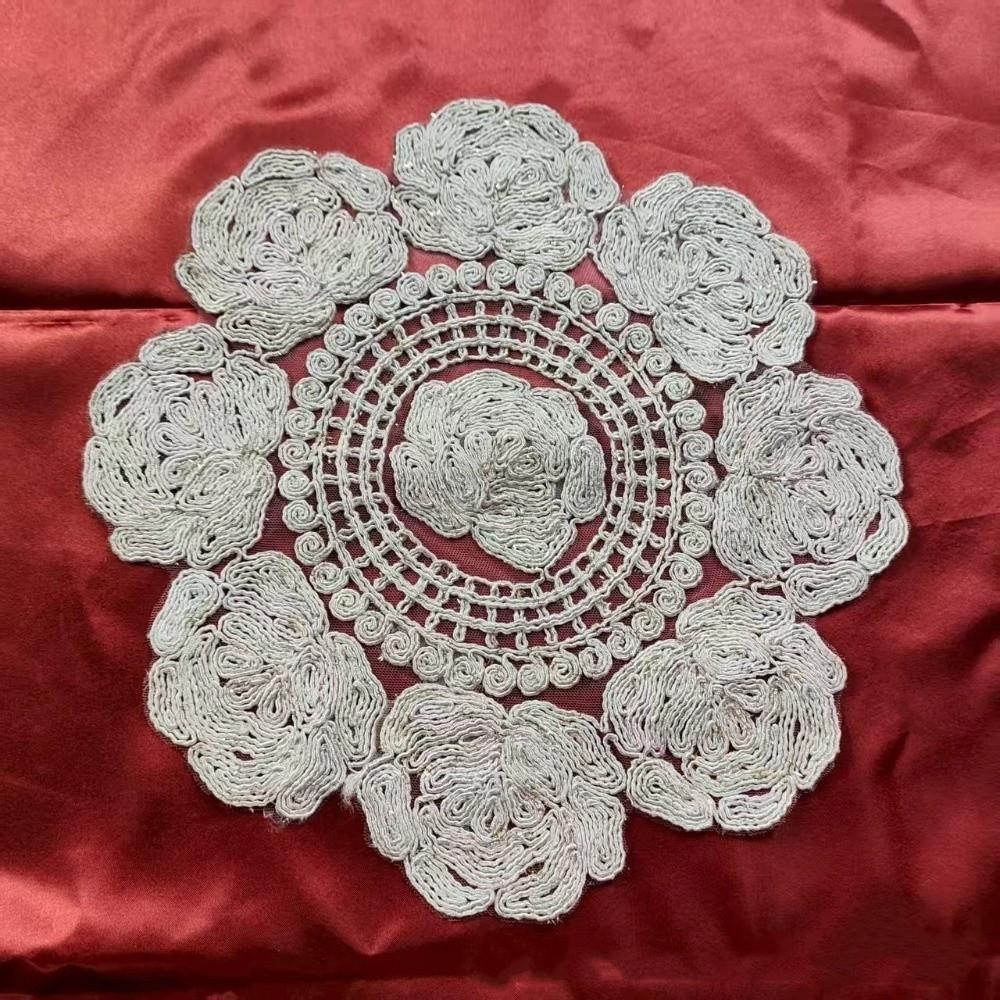 Hollowed-out Rose Embroidery Placemat Vintage Table Place Mats Lace Placemat Wedding Decor