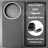 For Vivo X Fold 5 Aramid Case Magnetic Center Hinge Protective Cover Carbon Fiber Magsafe Case Ultra Thin Lightweight Cover