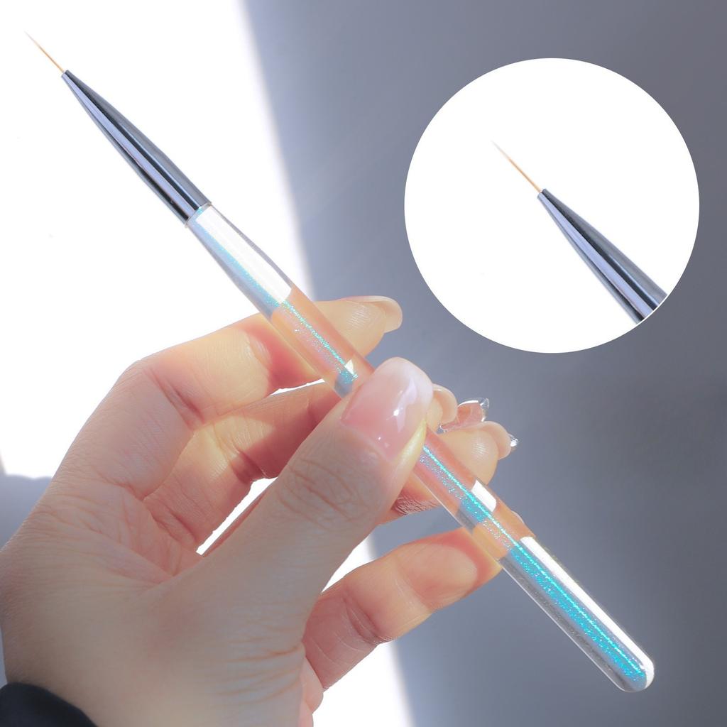 5Pcs/set Nail Brush Sweeping Pen Aurora Light Therapy Pen Round Head Nail Paint Pen Blending Thread Brush Full Set of Tools