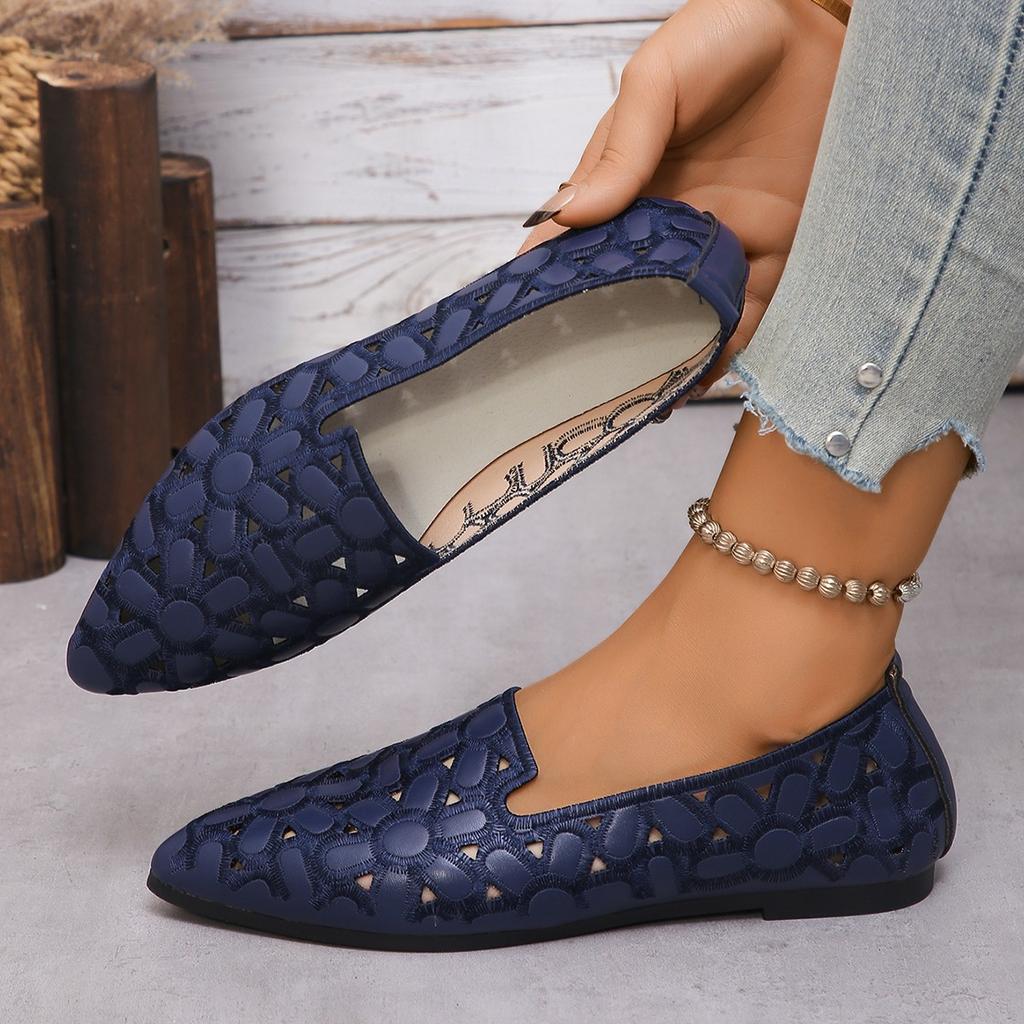 Women's Flats Casual Pointed Toe Single Shoes Female 2025 Spring Summer New Slip-on Flat Breathable Shallow Shoes Zapatos Mujer