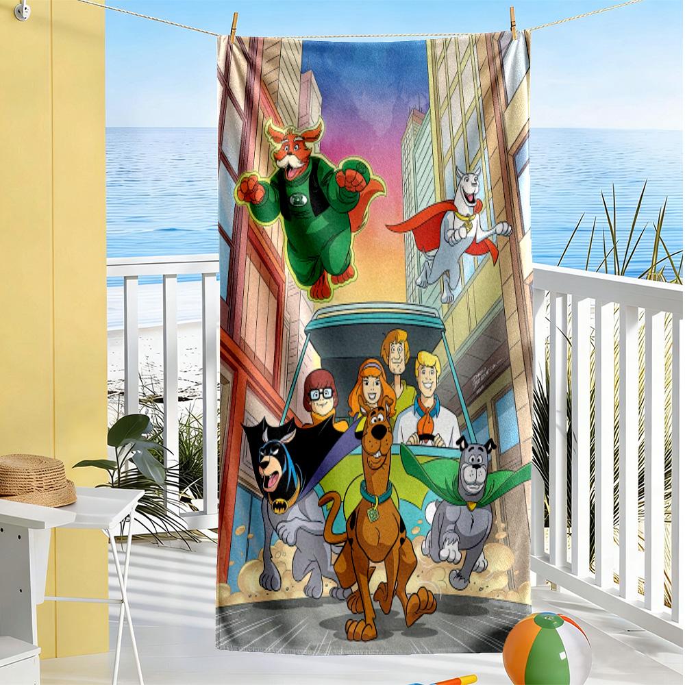 Scooby-doo Mystery Van Durable Beach Towel Portable Oversized, foldable, portable, travel beach towel Outdoor Accessory